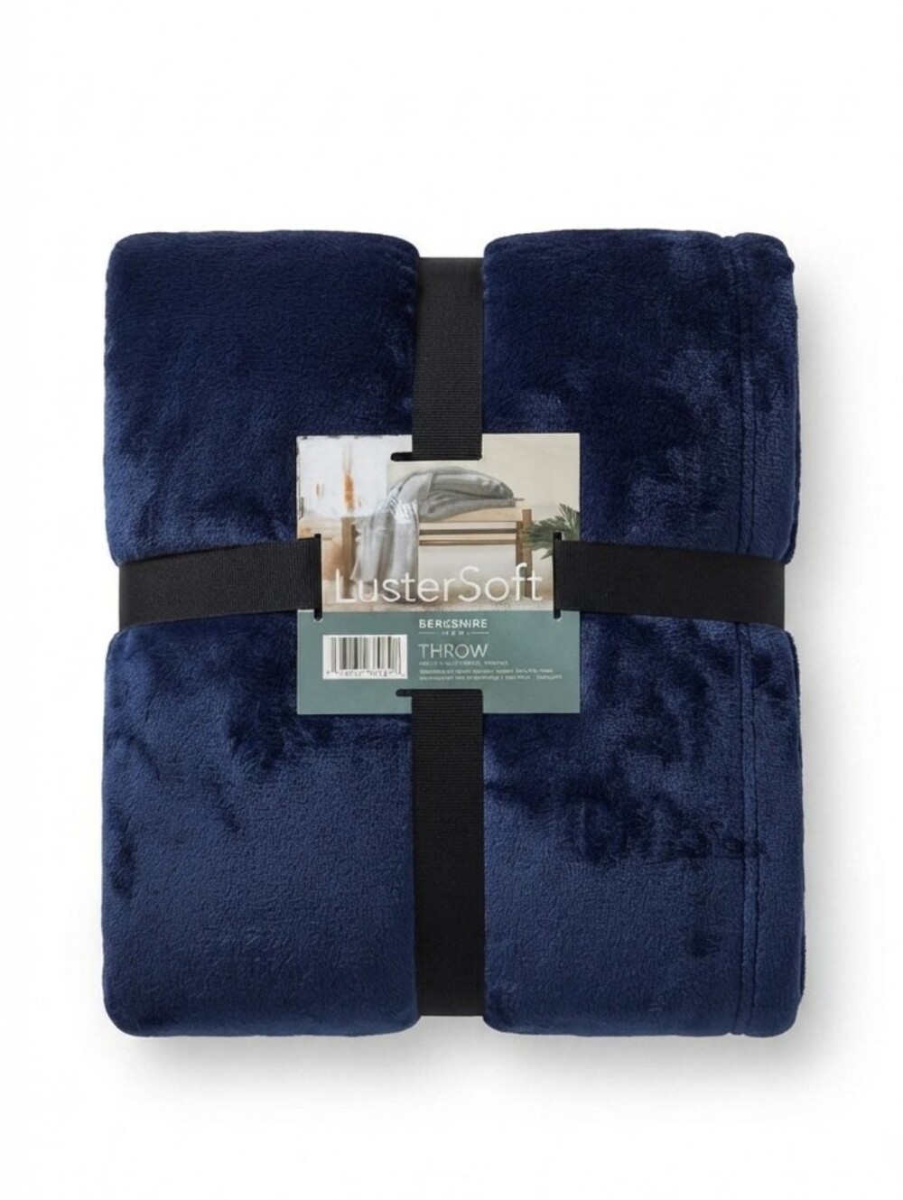 NWT Berkshire Luster Blue Soft Throw Blanket 50x70